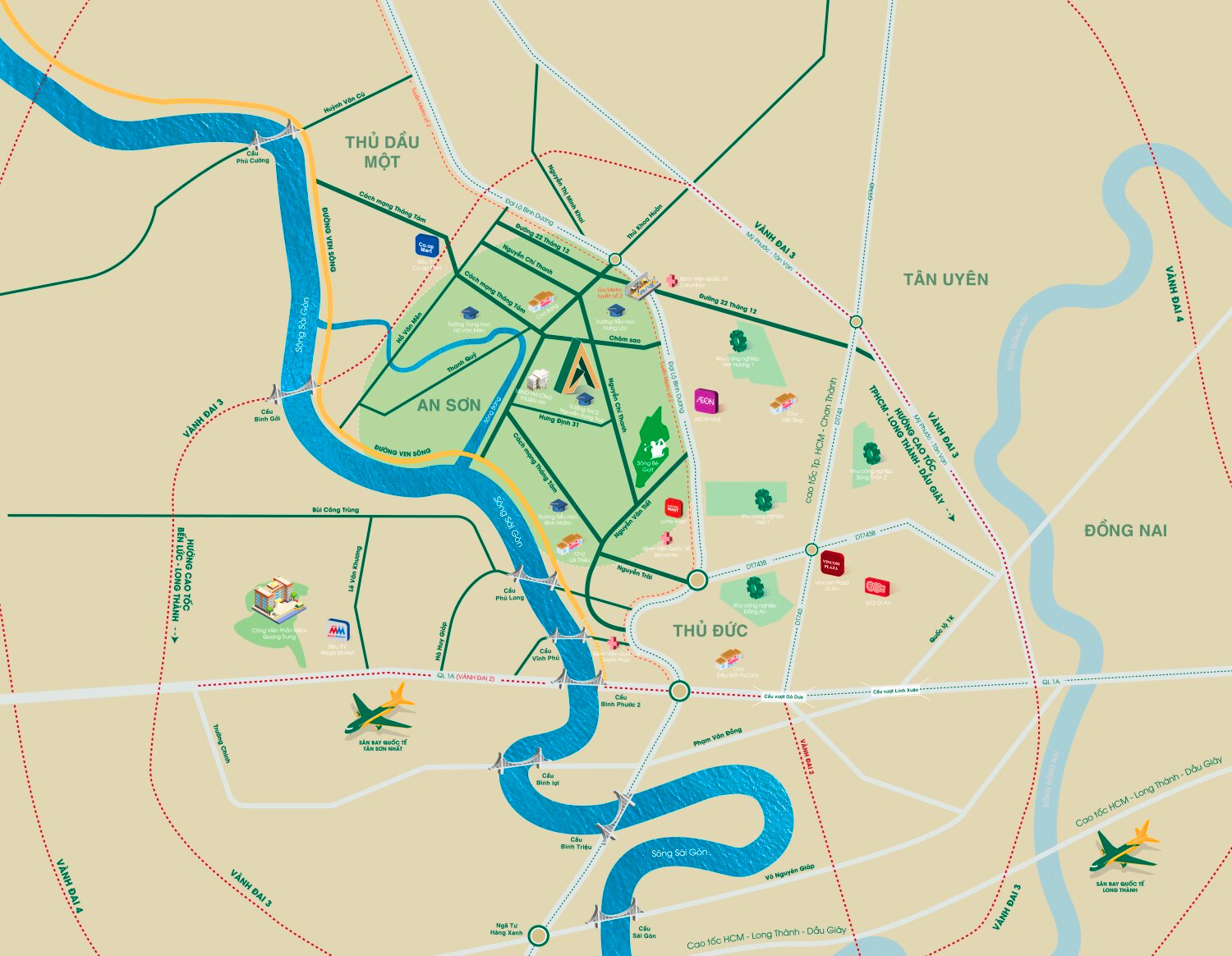 Sơ đồ Vị Trí The Emerald Garden View