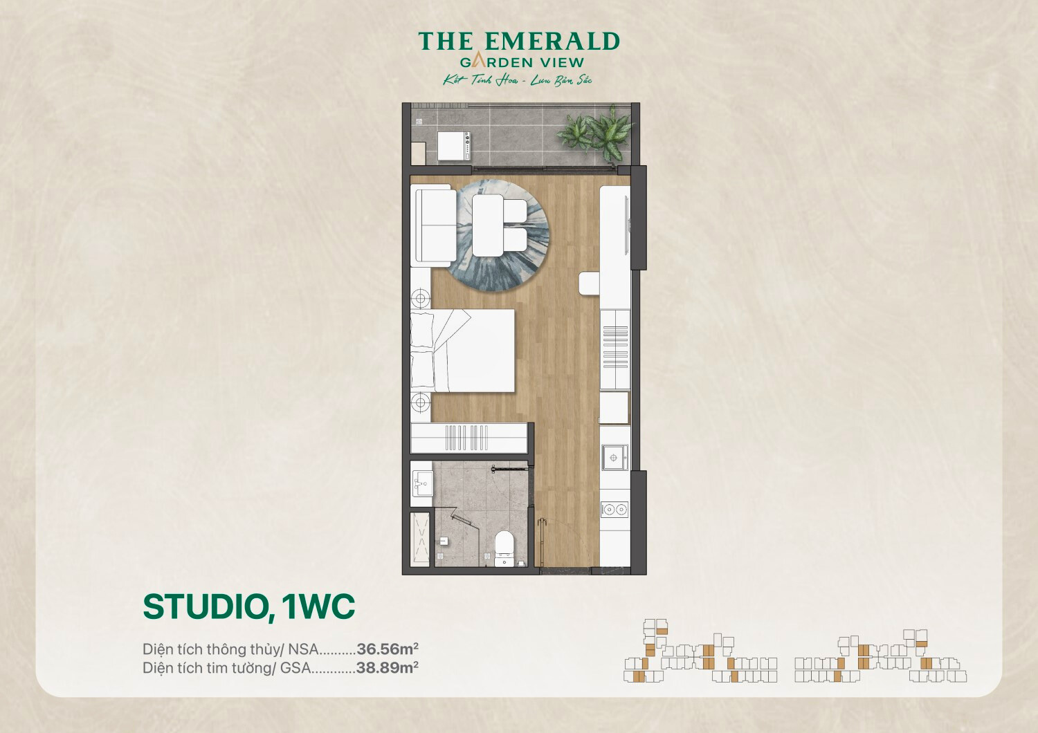 Studio The Emerald Garden View